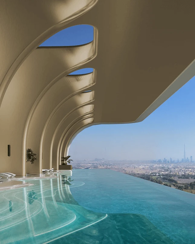Vue officielle de movenpick residences dubai motor city