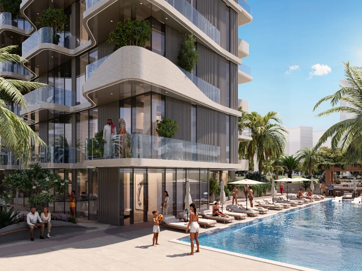 Helvetia Verde — Pool deck and building facade
