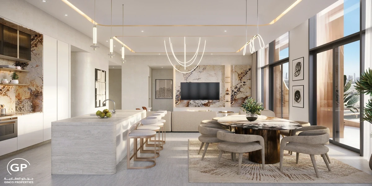 GP One Residence — Apartment living and dining room