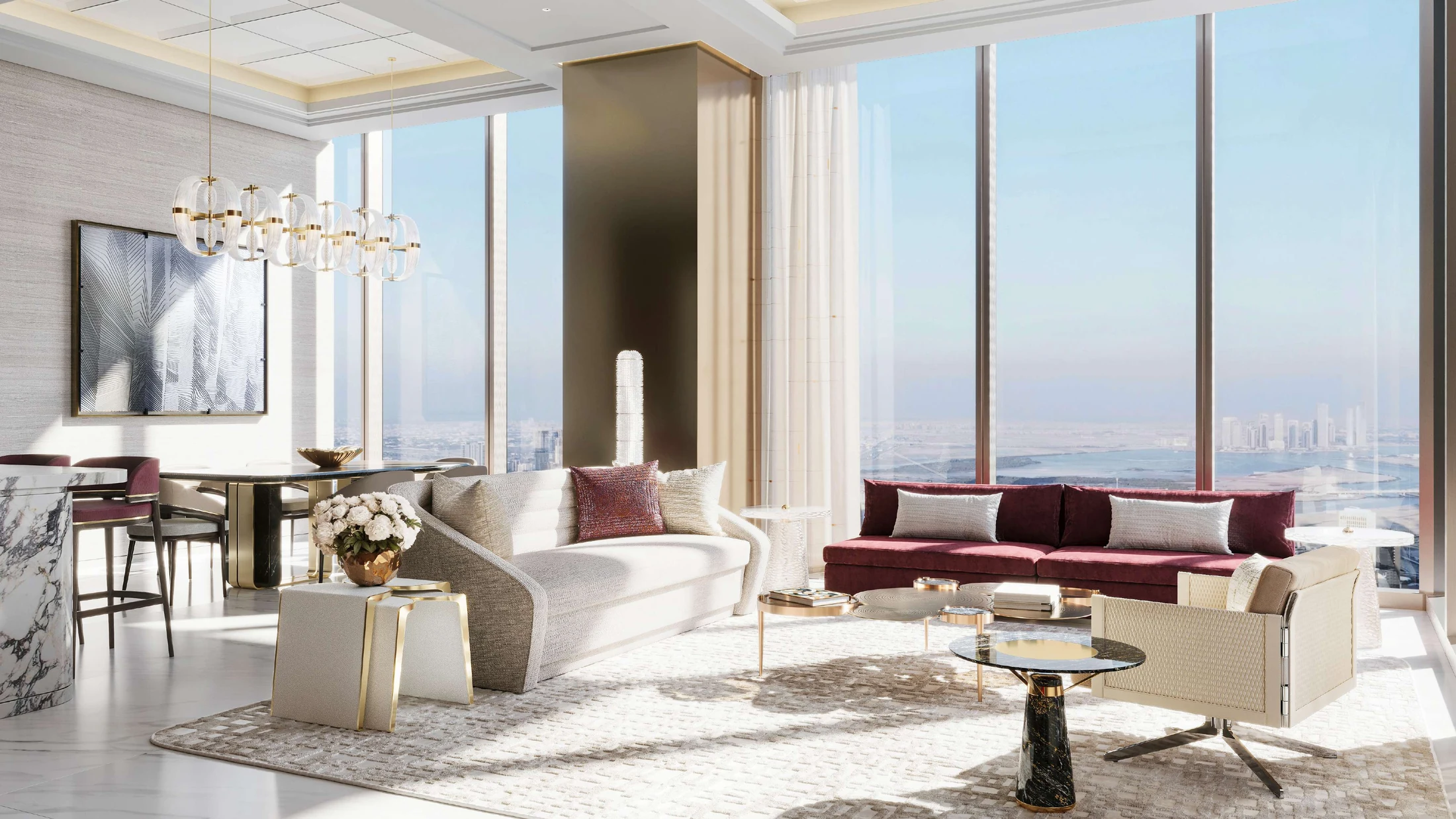 Waldorf Astoria Residences Dubai Business Bay — Residence living room