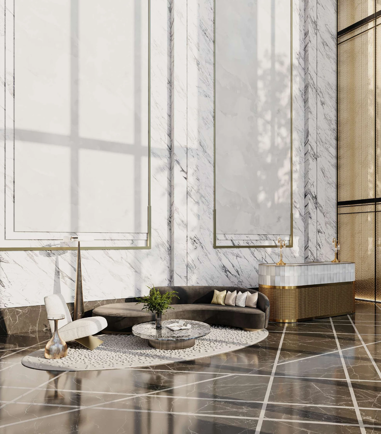 Waldorf Astoria Residences Dubai Business Bay — Grand lobby