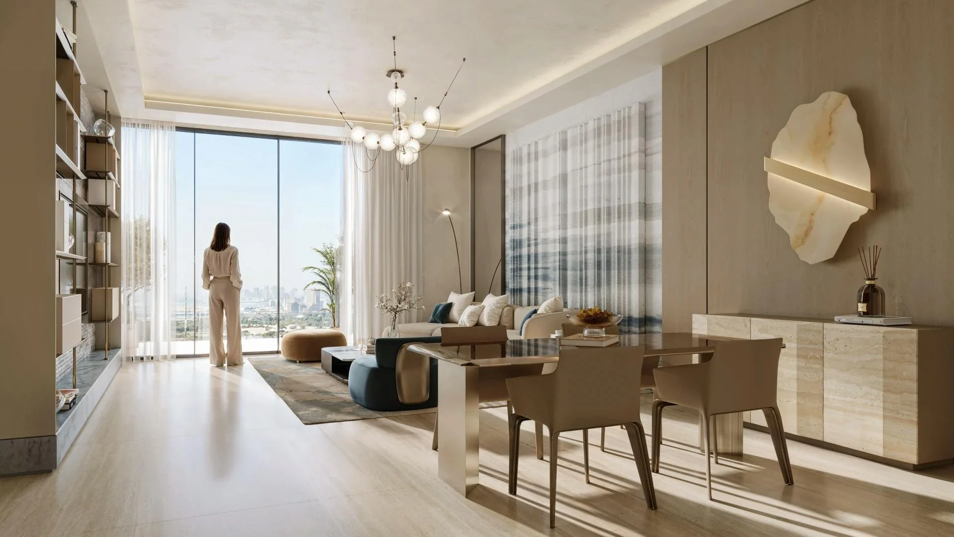Binghatti Wraith — bedroom interior rendering