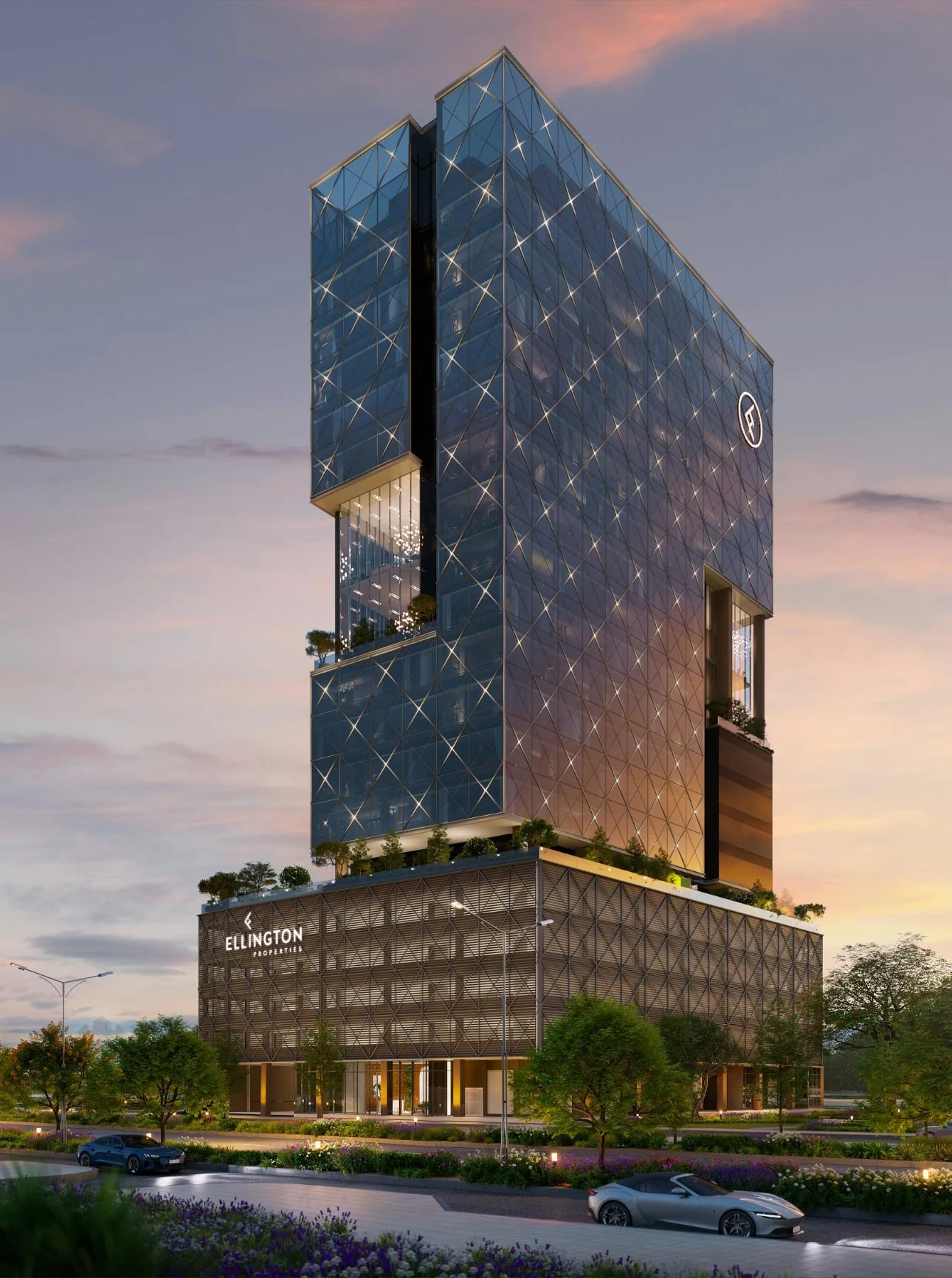 Eaton Square office tower exterior — architectural rendering