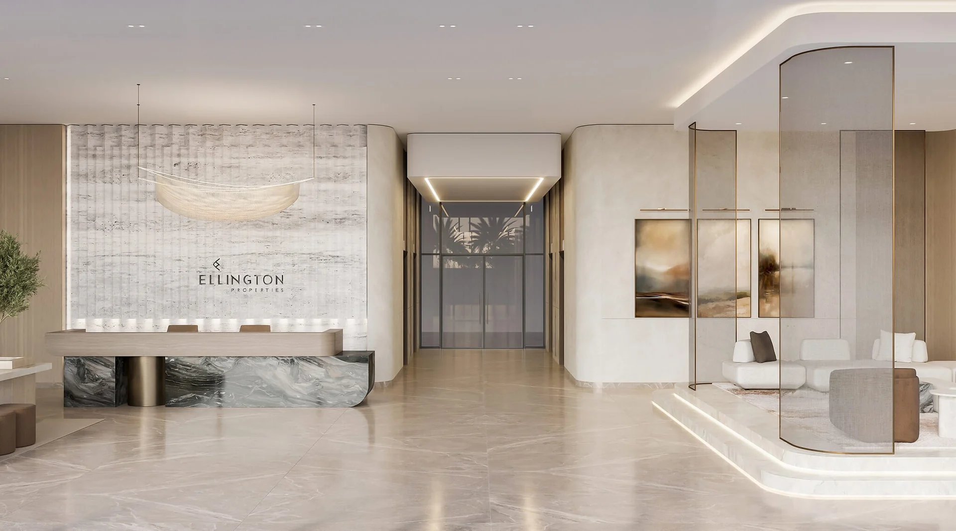 Bedroom at Everly Place by Ellington — architectural rendering