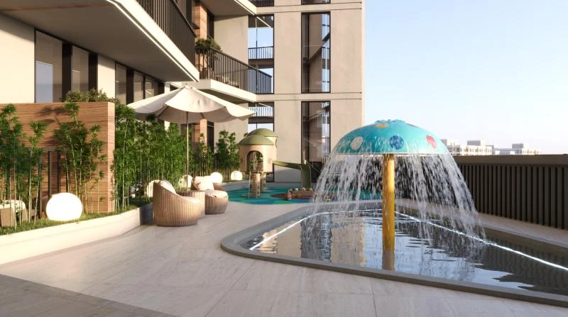 Children’s splash and play area at SAMANA Greenfield
