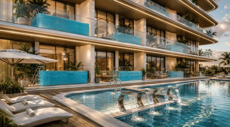 Private pool terrace at SAMANA Ocean Crest