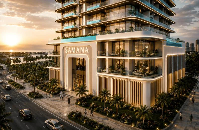 Entrance facade of SAMANA Ocean Crest