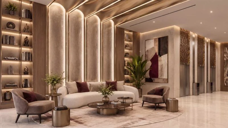 Lobby seating at SAMANA Portside