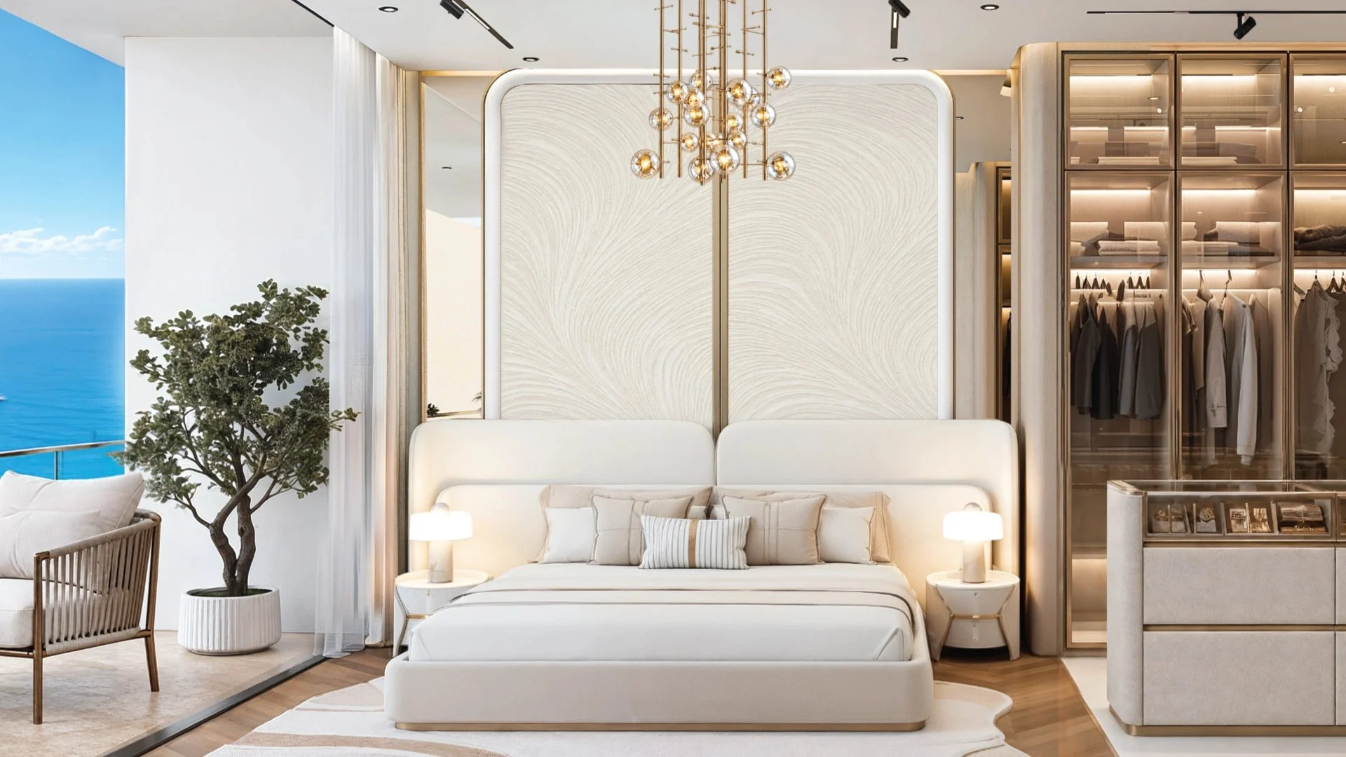 Bedroom at Shahrukhz Residences by Danube — architectural rendering