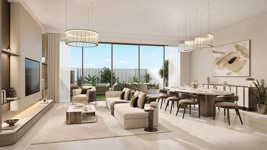 Living and dining room at SOL TERRA CASA