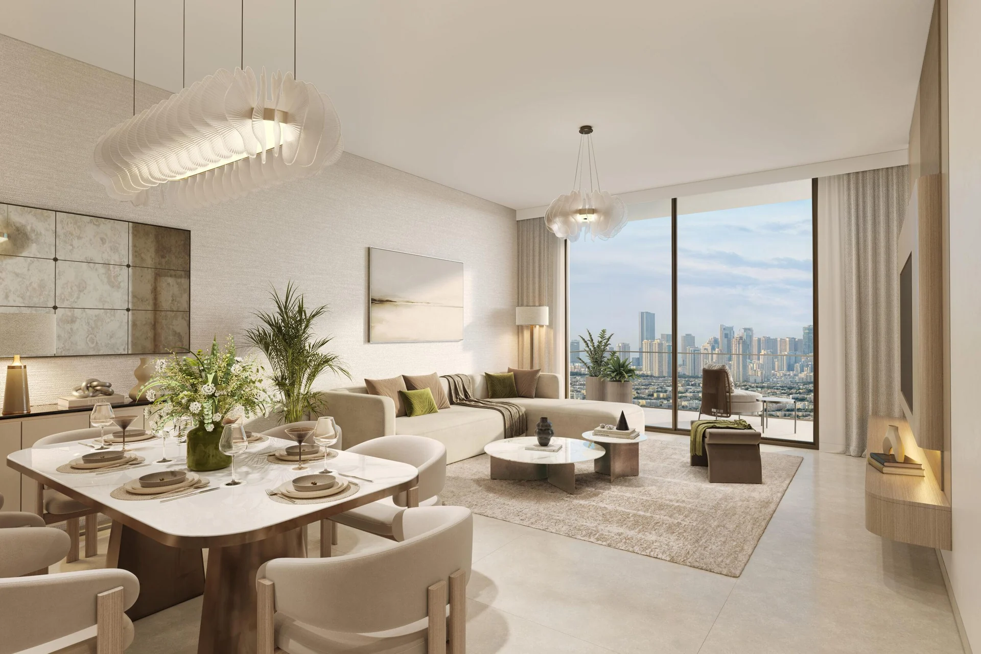 Living and dining room at SOL TERRA GARDENS