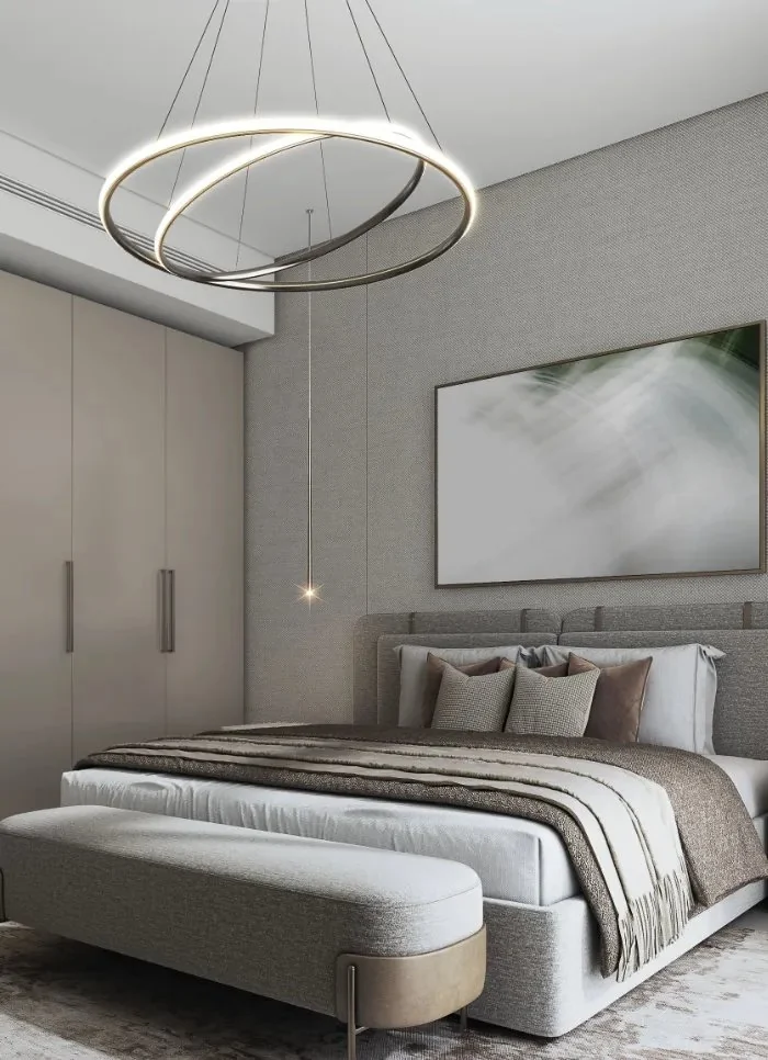 Bedroom at The Woods at Sobha Sanctuary — architectural rendering
