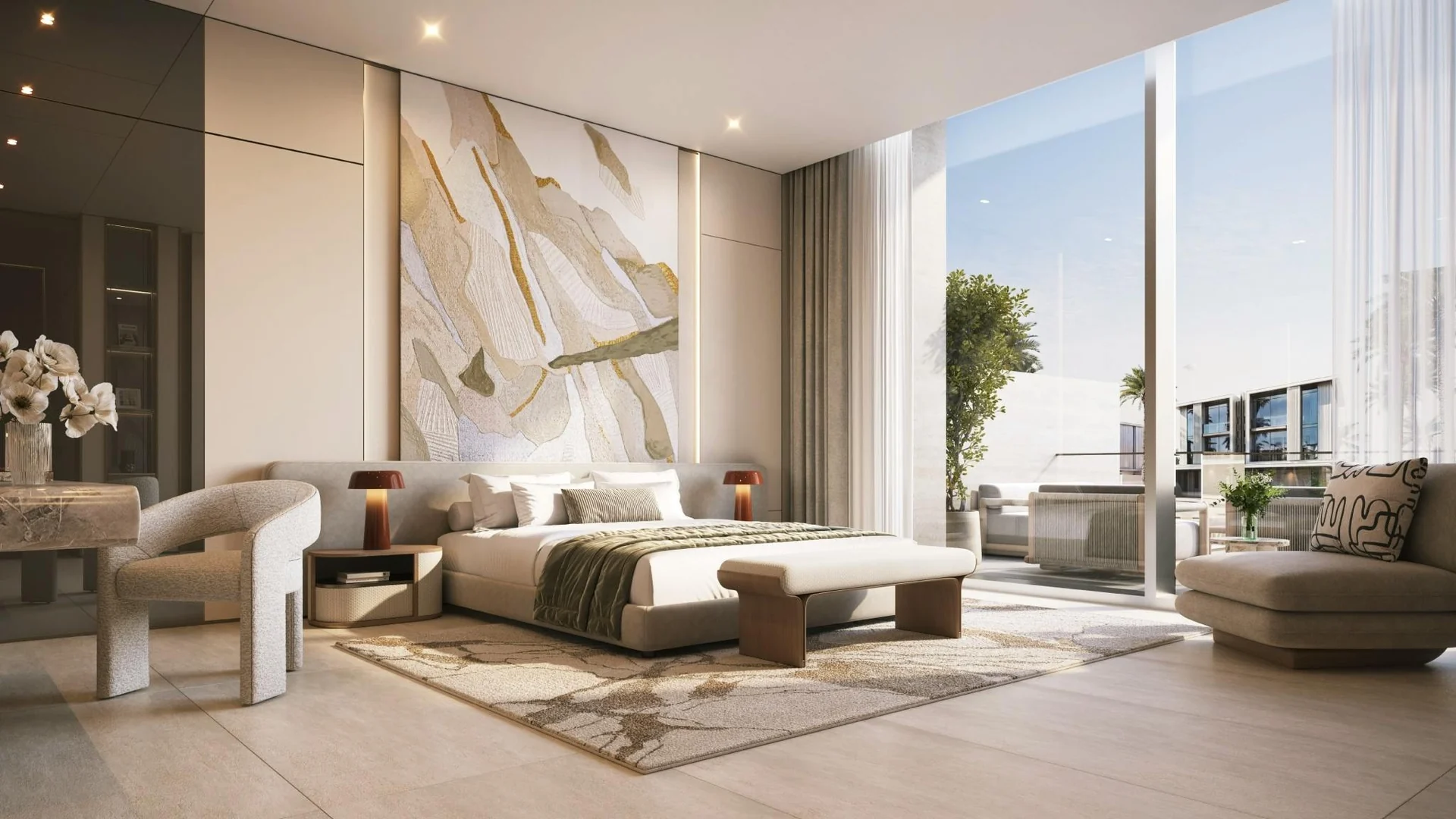 Tilal Binghatti — bedroom interior rendering